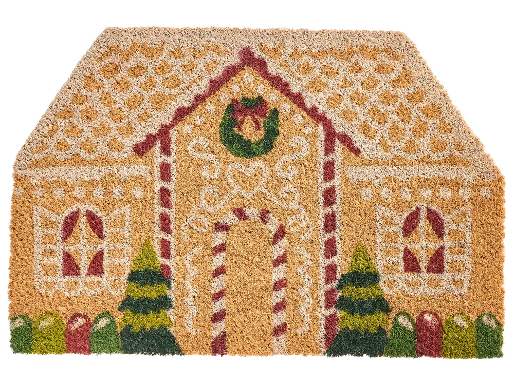 Doormat SELATNA Natural 40 x 60 cm Christmas Motif Coir