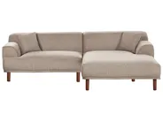 Corner Sofa 3 Seater HOLT Fabric Taupe Left Hand_959192