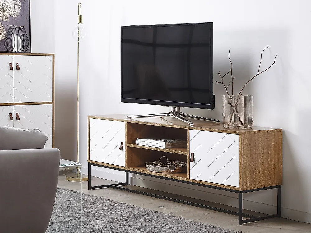 TV-taso NUEVA Vaaleanruskea/valkoinen_1178025