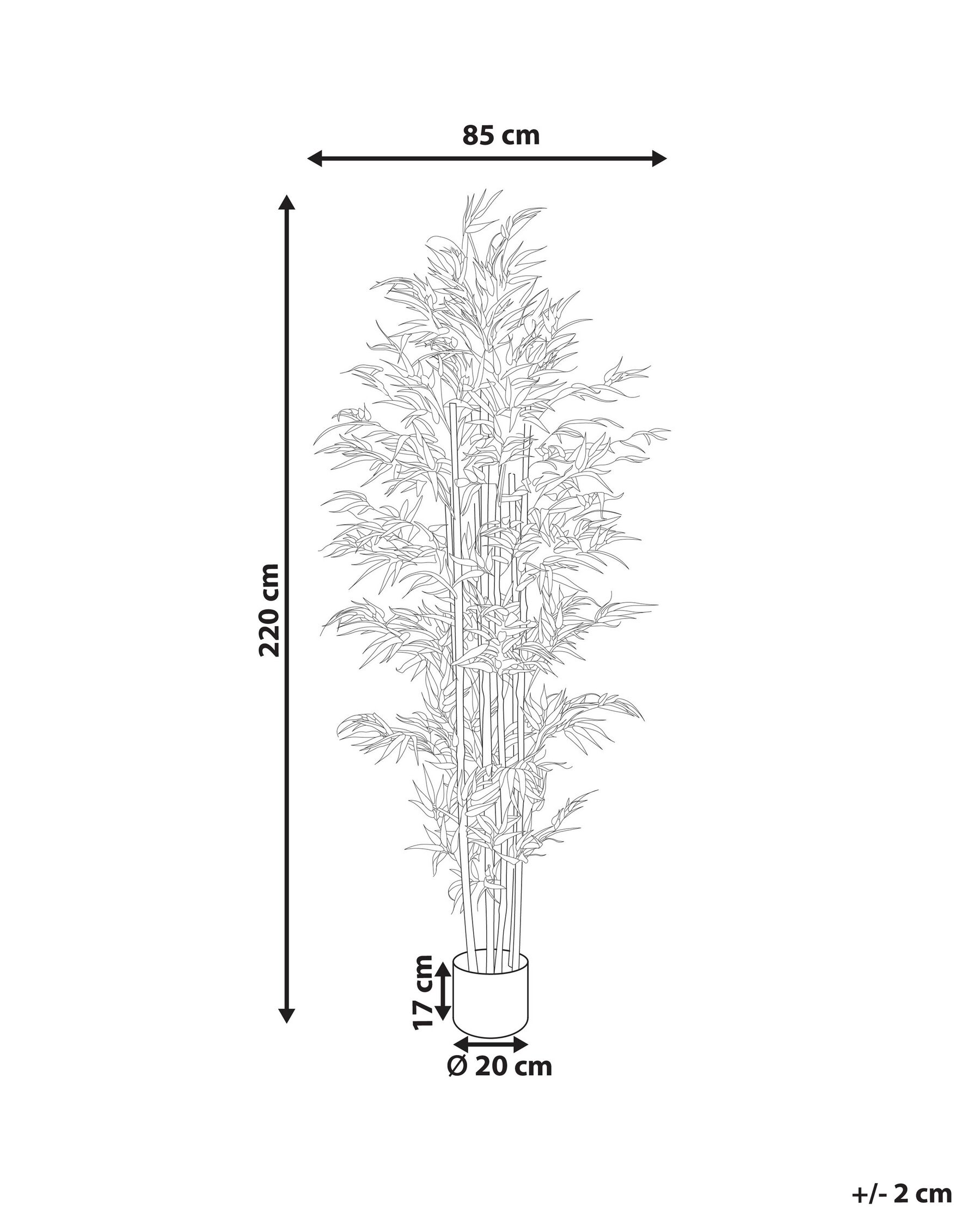 Artificial Plant BAMBOO 220 cm Green_901086