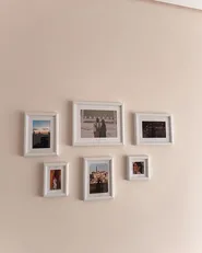 Set of 6 Photo Frames ZINARE Landscape White_972977