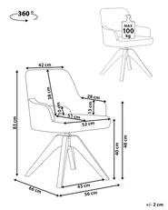 Ruokatuoli pyörivä MORAVIA Keinonahka Ruskea_1092497
