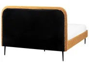 Bed Corduroy FLAYAT 140 x 200 cm (EU Double) Orange_967958