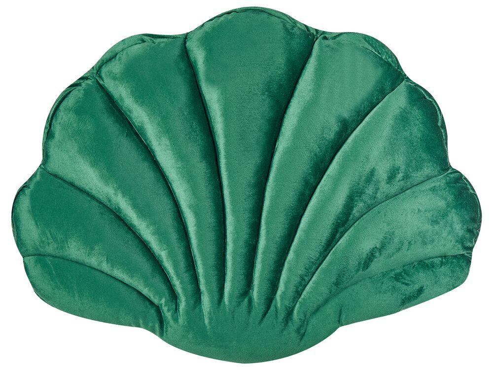 Throw Cushion CONSOLIDA 47 x 35 cm Velvet Emerald Green Solid