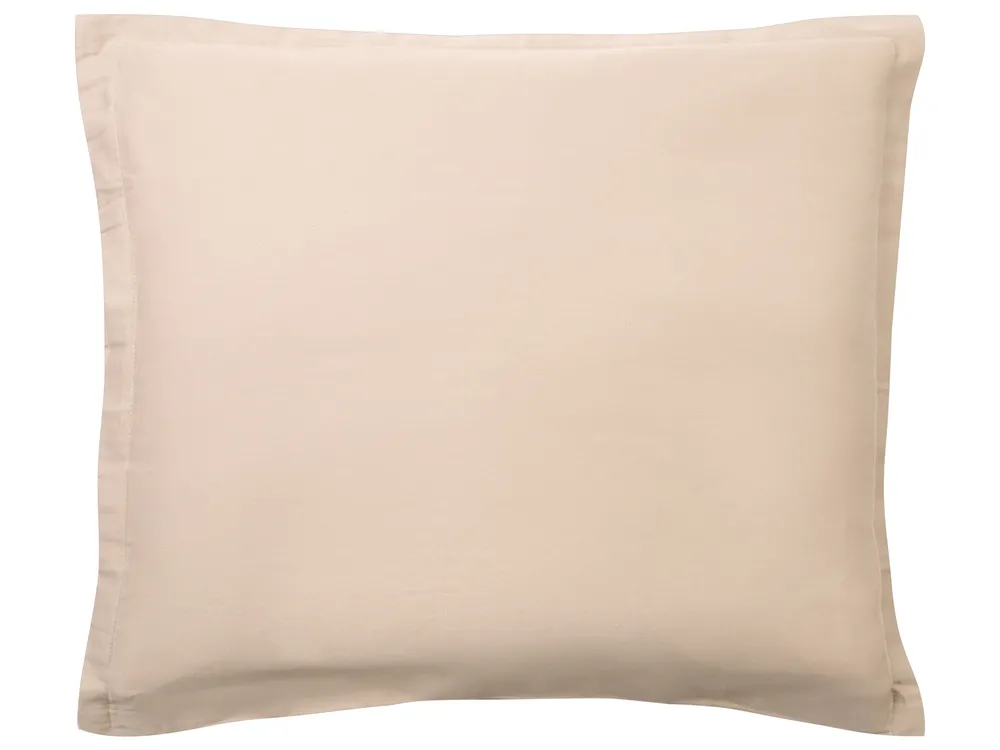 Duvet Cover Set PARKROSE 200 x 200 cm Sateen Cotton Beige_1059919