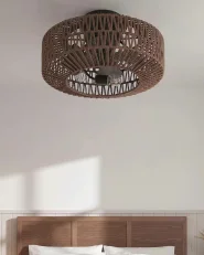 Ceiling Fan with Light ESTERO with Remote Brown_1186372