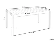 Puutarhapöytä BARTICA 154 cm 84 cm Musta_992995