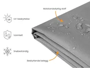 Regntrekk CHUVA 205 cm 75 cm 50 cm Grå_929783