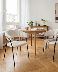 Set of 2 Dining Chairs MARIPOSA Boucle Off-White_1155834