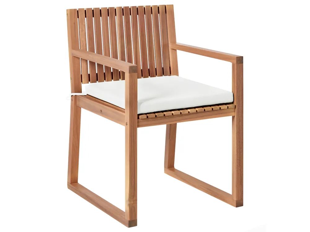 Set of 8 Garden Chair Cushions SASSARI PREMIUM 46 x 46 cm Off-White_1065131