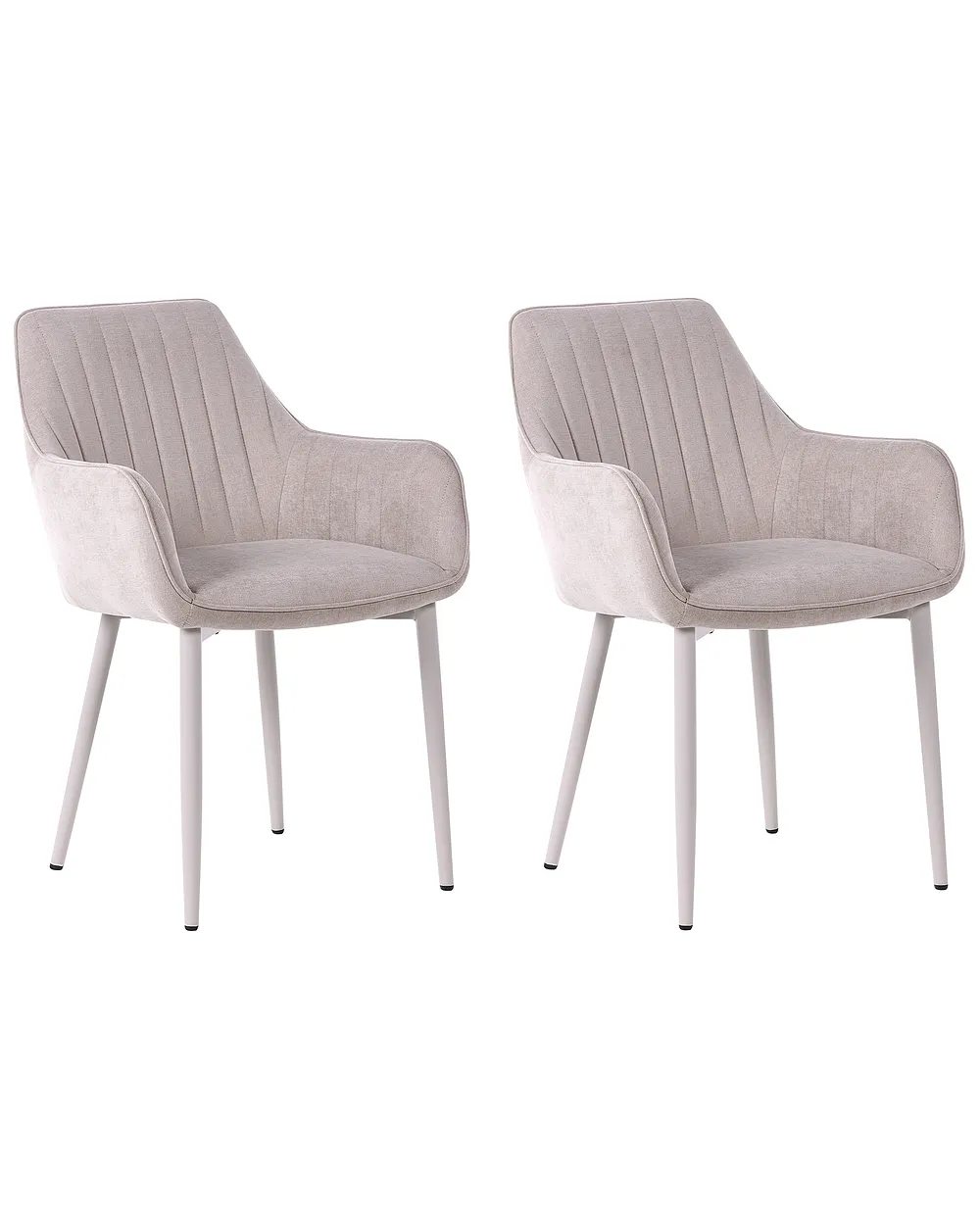 Set of 2 Dining Chairs WELLSTON Fabric Beige
