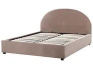 Ottoman Bed VAUCLUSE Boucle Taupe 160 x 200 cm (EU King Size)_951936