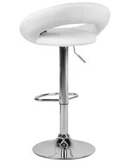 Set of 2 Bar Chairs PEORIA Swivel Faux Leather White_743378