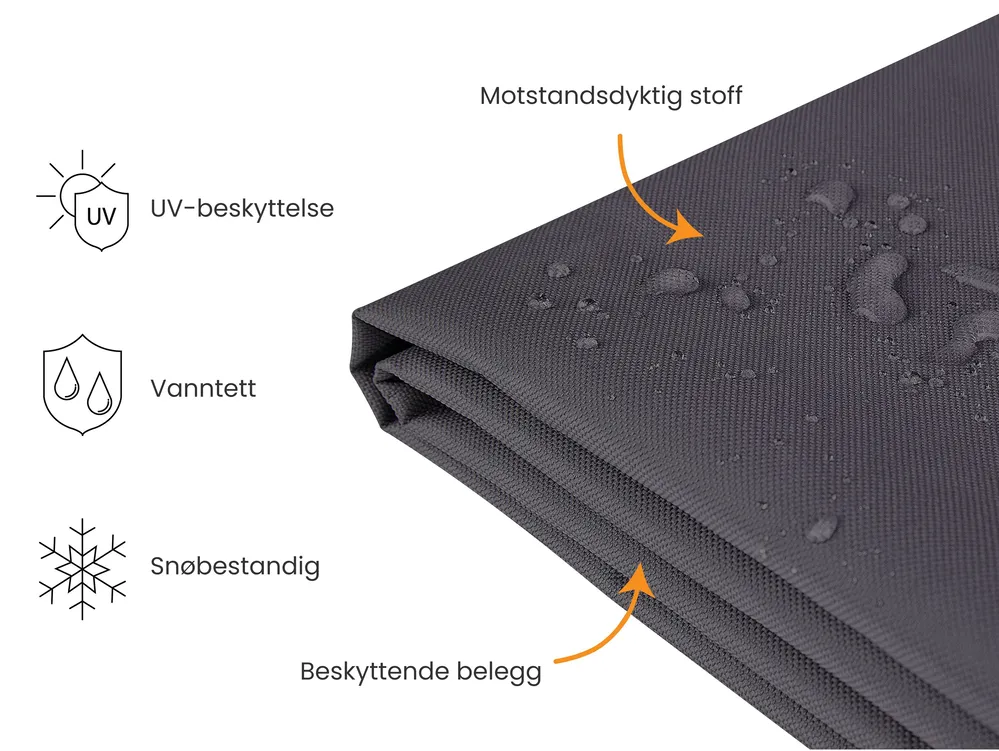 Regntrekk CHUVA 275 cm 230 cm 70 cm Svart_985417