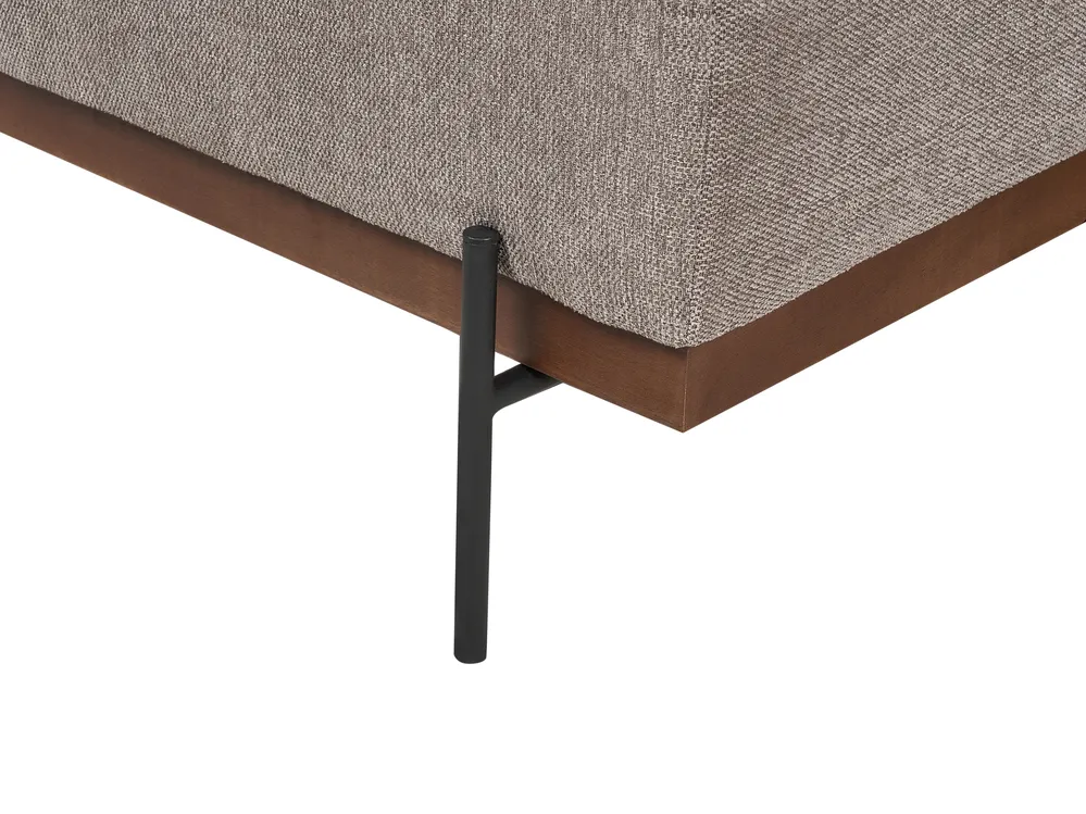 Corner Sofa 4 Seater MARIFERD Fabric Light Brown Left Hand_903260