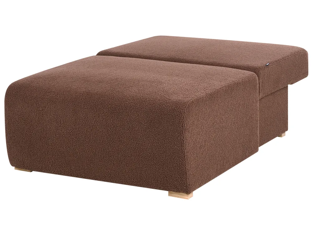 Modular Corner Sofa NERBO Boucle Brown Right Hand_1034381