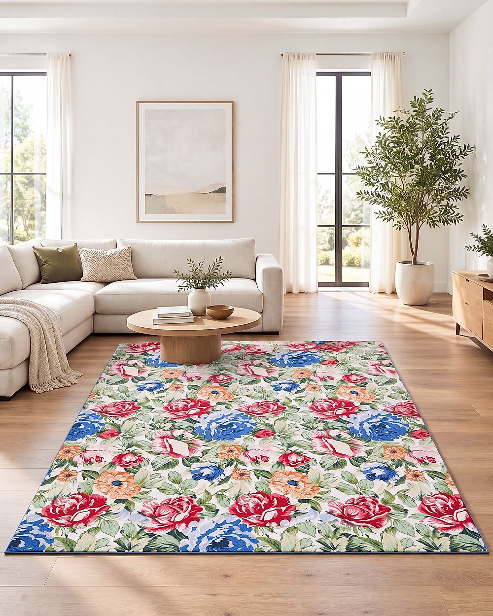 Rug FARWAN Multicolour 200 x 300 cm Cotton