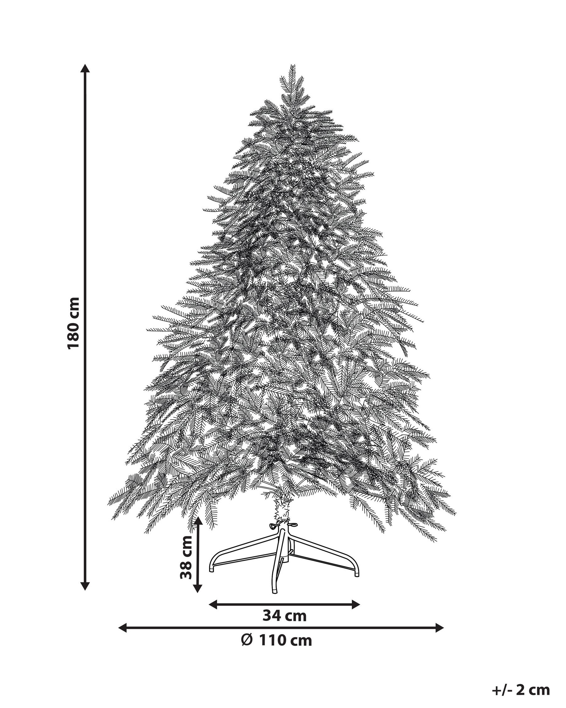 Artificial Snowy Christmas Tree LED MIETTE 180 cm White_832260