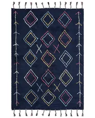 Rug CORUM Black 160 x 230 cm Cotton_839489
