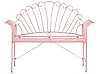 Garden Bench CAVINIA 125 cm Metal Pink