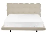 Bed Boucle SOULISSE 160 x 200 cm (EU King Size) Beige_1129711