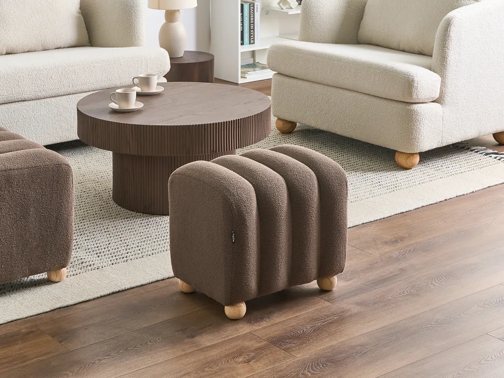Pouffe IDYLLWILD Boucle Brown