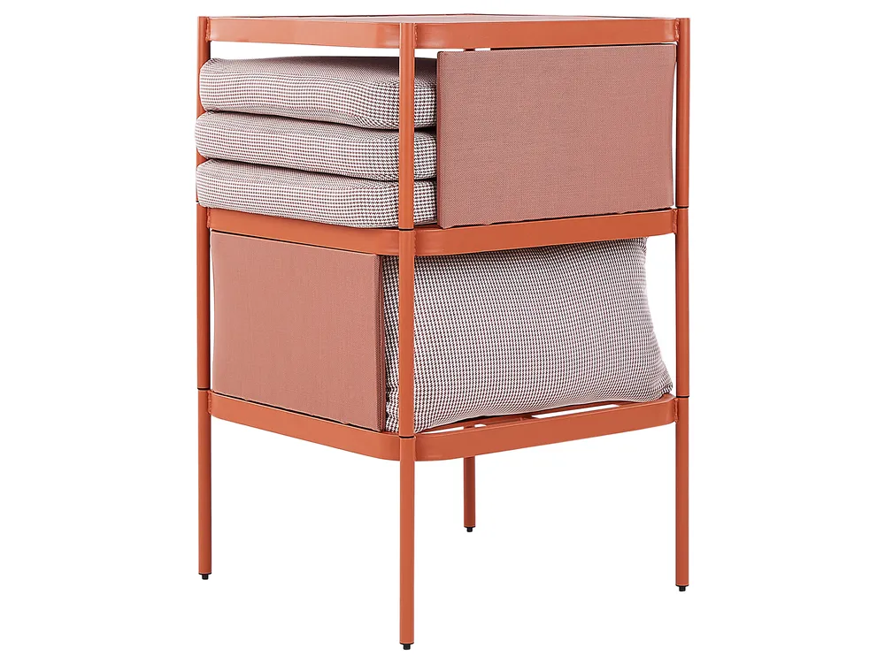Loungesett til hagen med bord 2-seters TERRACINA Metall Oransje_826672
