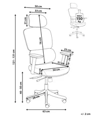 Office Chair VISCOUNT Fabric Teal_1047702