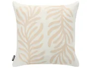 Set of 2 Outdoor Cushions ALISMA Plant Pattern 45 x 45 cm Light Beige_1125115