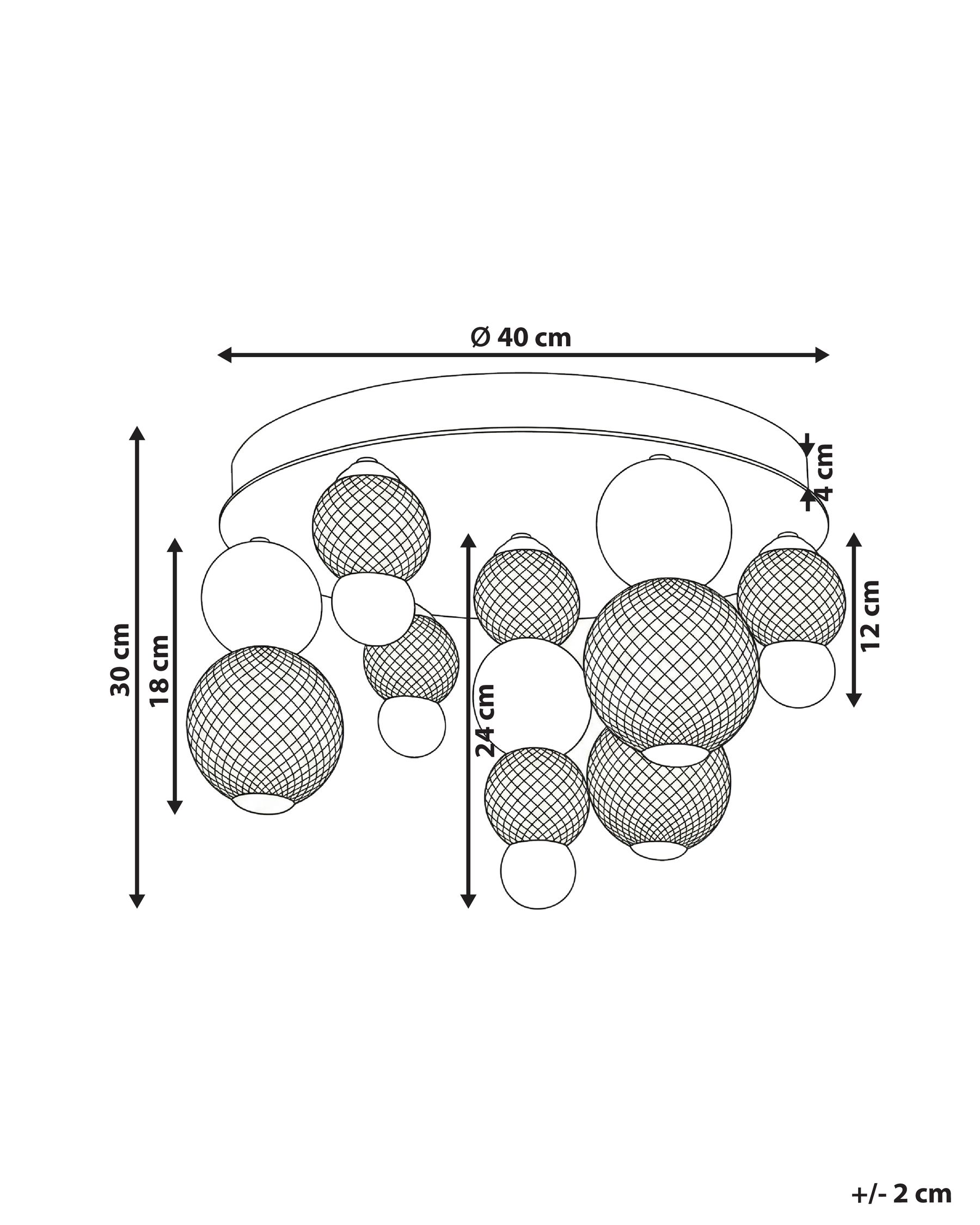 LED-taklampa SORA Glas Guld_1034047