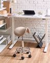 Saddle Stool DUMONT Faux Leather Beige