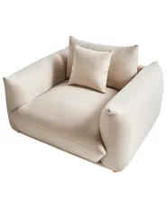 Armchair LUVOS Fabric Light Beige_970201