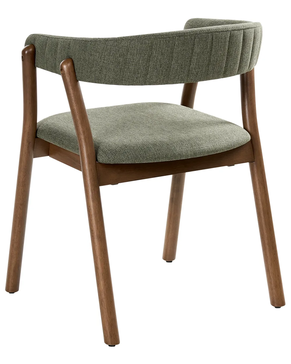 Set of 2 Dining Chairs MYLO Fabric Dark Brown/ Green_1015986