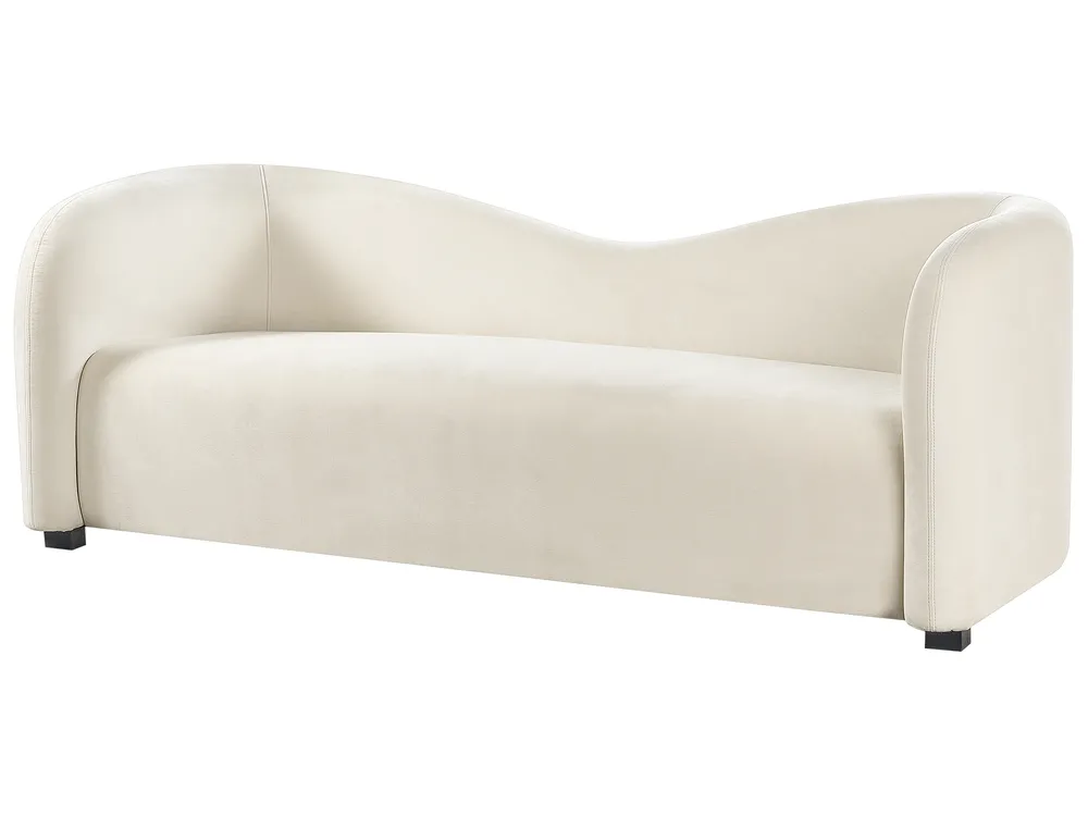 Sofa 3 Seater VELTADA Velvet Off-White_943103