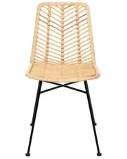 Set of 2 Dining Chairs DILLEY Rattan Natural_1072196