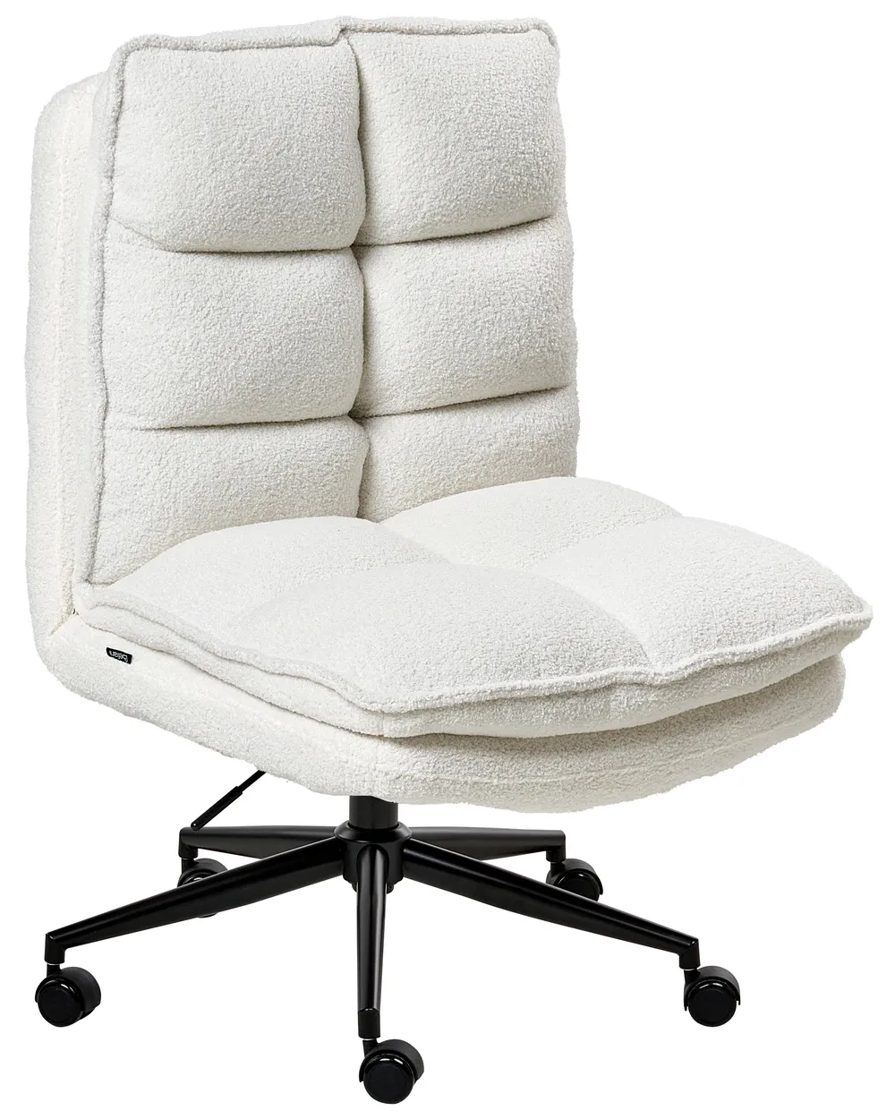 Kontorsstol ADDISON Bouclé Vit_998624