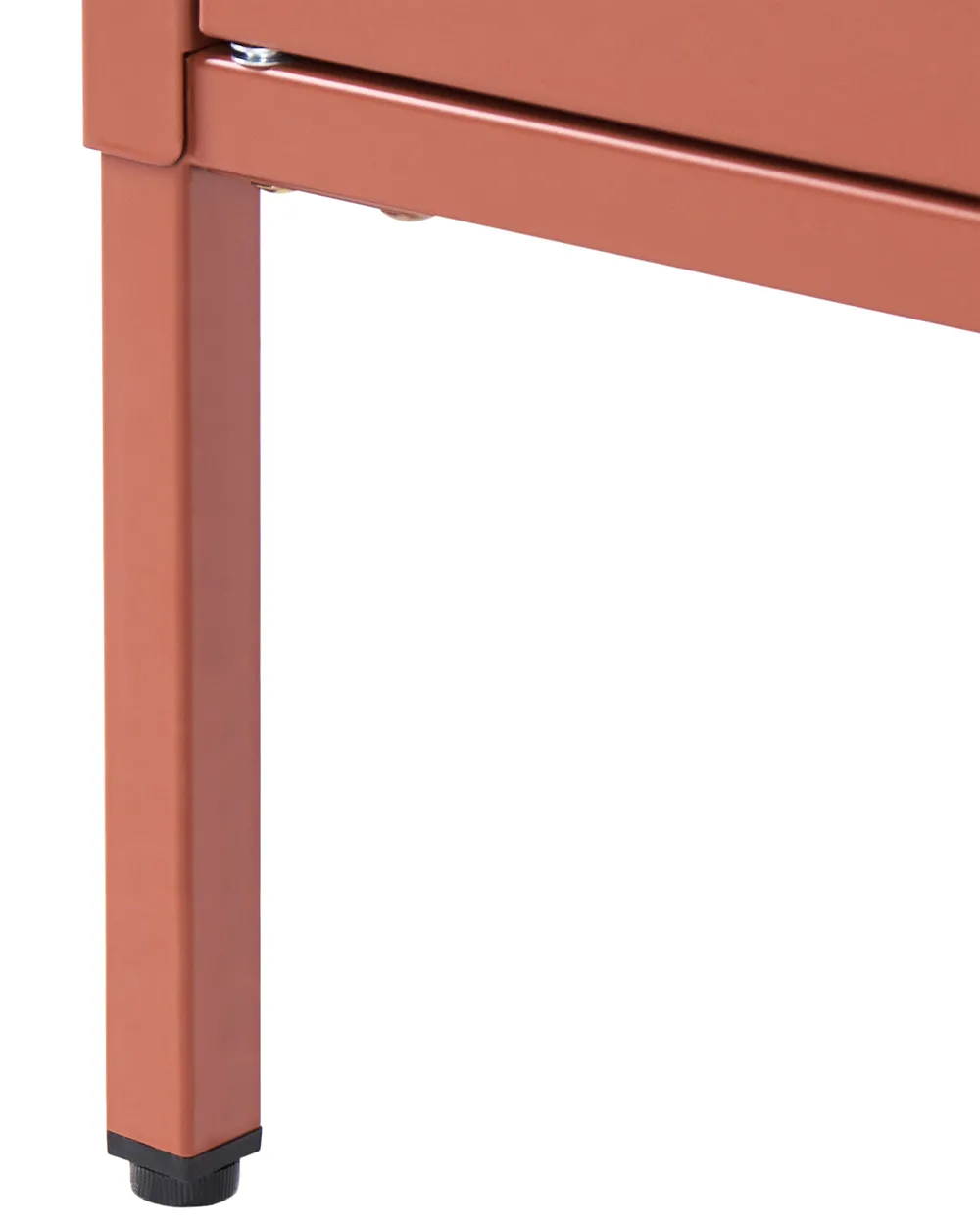 Glass Display Sideboard SARRE 90 cm Metal Golden Brown_1069114