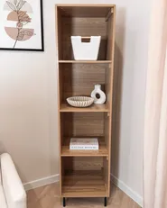 4 Tier Shelving Unit LEANDRO 175 cm Light Brown_1039241