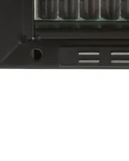 Vitrinskänk i glas SARRE 90 cm Metall Svart_827742