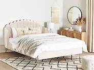 Bed Velvet AMBILLOU 180 x 200 cm (EU Super King) Light Beige_1184703