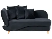 Left-Hand Chaise Longue MERI with Storage Velvet Black_914228