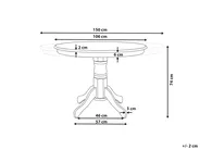 Jatkettava ruokapöytä AKRON Musta 106/150 cm 106 cm_927580