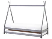 Kids Trundle Bed Pine Wood TALMONTIERS 90 x 200 cm (EU Single) Grey_964104