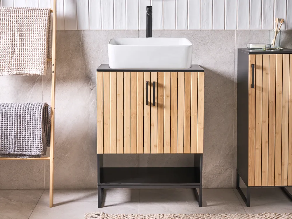 Vanity Unit MISCANTI 60 cm Bamboo Light Brown