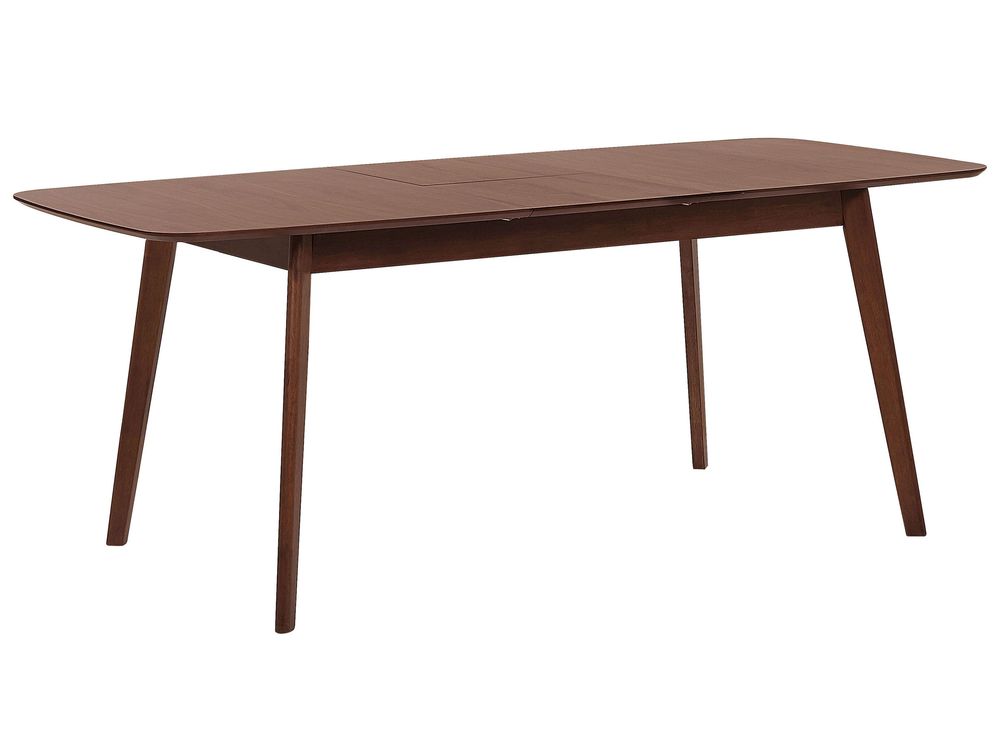 Extending Dining Table MADOX Dark Walnut 120/150 cm 75 cm