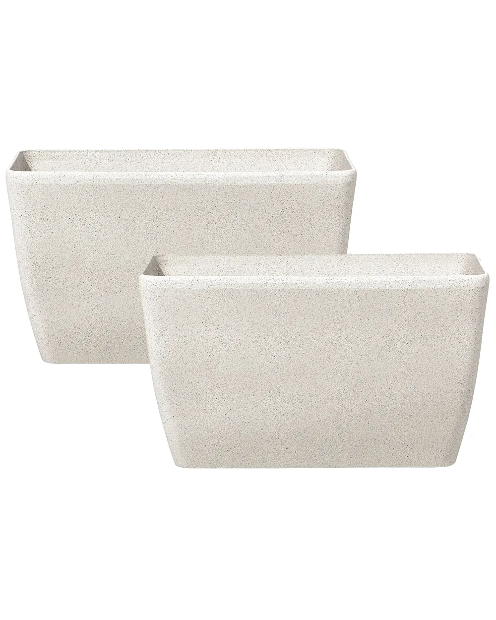 Set of 2 Plant Pots BARIS 74 cm Beige