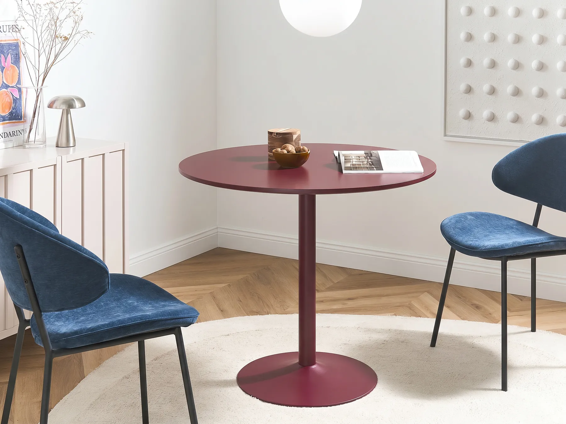 Matbord TINO Vinröd 90 cm 90 cm_1076246