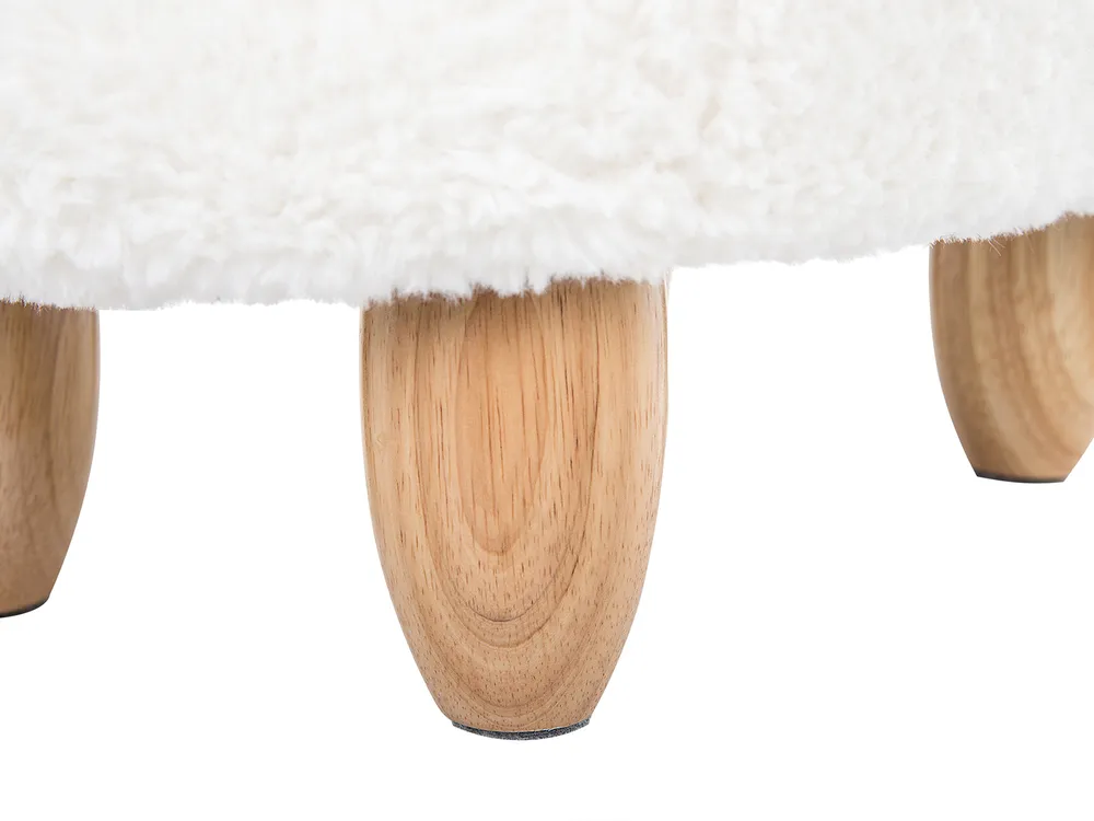 Animal Stool LAMB Lamb Fabric White_750762