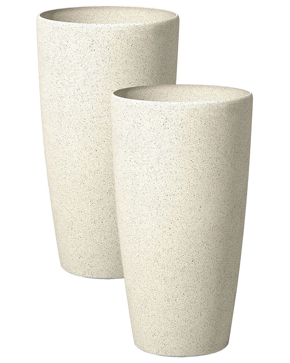Set med 2 växtkrukor ABDERA 31 cm Ljusbeige