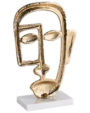 Prydnadsfigur Ansikte MOSKO Metall Guld_1009426